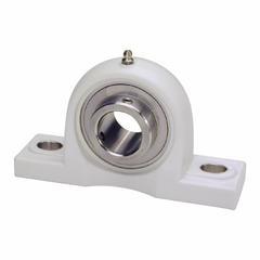 IPTCI BEARINGS Pillow Block Bearing: 1 1/2 in Bore, Polymer, Set Screws, 1 15/16 in Shaft Ht (MPN SUCTP208-24 IP69K). Key specifications — Brand: IPTCI BEARINGS; Maximum Speed: 335 RPM; Mounting Bolt Size: 1/2 in; Standards: AFBMA; System of Measurement: Inch.