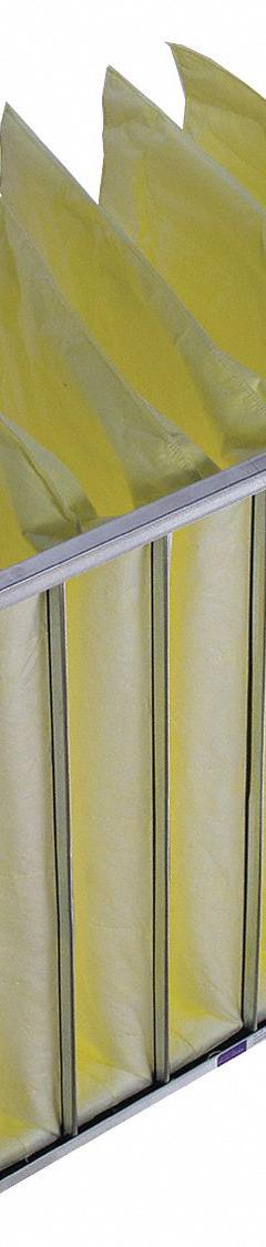 KOCH Pocket Air Filter: 24 in x 24 in x 22 in, MERV 15, Yellow, Polyester, 8 Pockets (MPN 209-108-122). Key specifications — Display Sell UOM: EA; Brand: KOCH; Media Material: Polyester; Performance Rating: MERV 15.