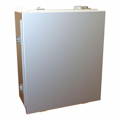 HAMMOND Enclosure: Aluminum, 14 in x 12 in x 6 in, NEMA 12/13/4/4X, w/Panel, Solid Cover - Aluminum Enclosures