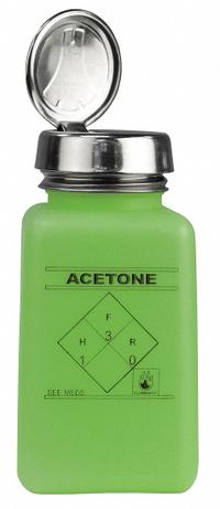 MENDA Dropper Bottle: HDPE, 177.4 mL, 6 fl oz, Acetone, Closure Included, Dropper, Non-Sterile (MPN 35274). Key specifications — attr1369985: Green; attr1369995: Silver; attr1370000: Yes; attr1370012: MENDA; attr1369996: Yes; attr1369956: Acetone.
