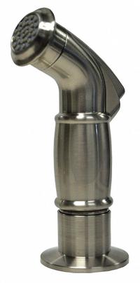 DANCO Kitchen Sprayer: Plastic, Brushed Nickel, 3 1/2 in Overall Lg, 1/2" Connection Size, NPSM (MPN 9D00010335). Key specifications — Inlet Connection Type: NPSM; Brand: DANCO; Connection Size: 1/2"; Color/Finish: Brushed Nickel; Includes: Guide; Material: Plastic; Product Type: Kitchen Sprayer.