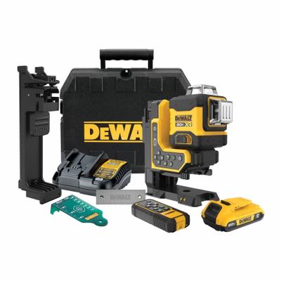 DEWALT Laser Level: 3 Lines, Green Beam, 3 Planes, ±1/8 in Accuracy, Horizontal/Vertical - Cross-Line Laser Levels