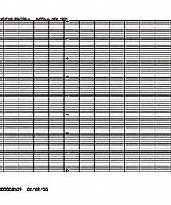 GRAPHIC CONTROLS Fanfold Paper Strip Chart: Fanfold Paper Strip Chart, 4 1/2 in Strip Chart Wd, Gray (MPN YOK B956ACA). Key specifications — Brand: GRAPHIC CONTROLS; Grid Color - NEW: Gray; Compatible with Manufacturer Model Number: 4153.