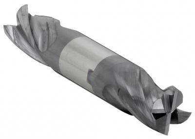 CLEVELAND Square End Mill: Carbide, TiAlN Coated, Double End, 4 Flute, 1/2" Mill Dia - Double-End Carbide Square End Mills