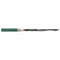 CHAINFLEX Control Cable: 24 AWG, 4 Conductors, Order by the Foot, PVC Jacket, 300 V (MPN CF6-02-04). Key specifications — Conductor Material: Copper; Conductor Configuration: Single; Minimum Bend Radius Factor - Fixed: 4 x OD; Minimum Bend Radius Factor - Flexible: 5 x OD; Includes Ground: No; Minimum Bend Radius Factor - E-Chain: 6.8 x OD; Resistance Properties: Oil and Grease Resistant; Standards: CE 2014/35/EU.