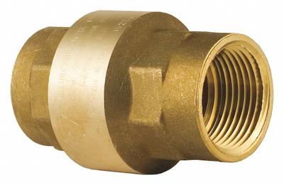 BONOMI VALVE: Swing, Inline Valve Body, 3 in Pipe Size, FNPT x FNPT, Brass - Lead-Free Brass Inline Disc Check Valves