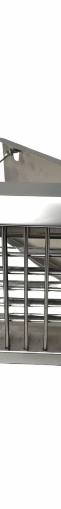 Grille: Louvered Grille, Silver, Mill, Aluminum, 5 1/4 in H, 27 1/8 in W, 2 in D, 3/4 in Bar Spacing (MPN SP-24X4-M). Key specifications — Mounting Location: Exposed Duct; Brand: AMERICAN LOUVER.