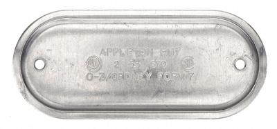 APPLETON ELECTRIC Covers for Conduit Access Fitting: Aluminum, FM7, 3 1/2 in_4 in Trade Size - Covers for Conduit Access Fittings