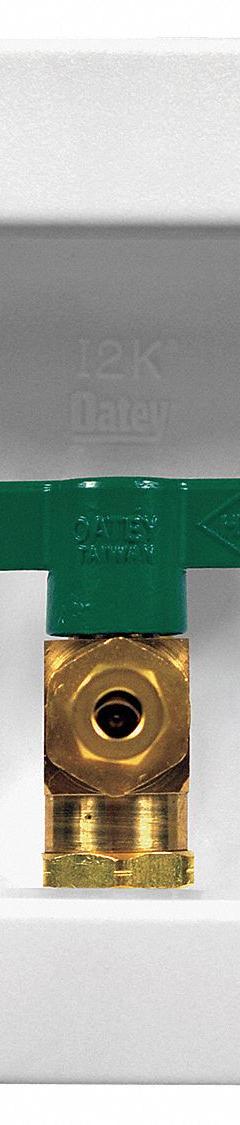 OATEY Outlet Box: PEX F2159, 1/4 in Turn, No Drain, 4.05 in Box Wd, 5.6 in Box Ht (MPN 39136). Key specifications — Valve Connection: 1/4 in Turn; Inlet Connection: PEX F2159; Drain Location: No Drain; Brand: OATEY.