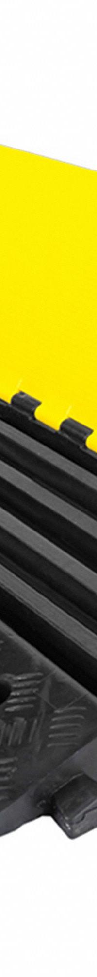 ELECTRIDUCT Cable Protector: 5 Channels, Hinged, 1 1/4 in Max Cable Dia, 21 3/4 in Wd, 2 1/4 in Ht (MPN CP-RPS-CR900). Key specifications — Brand: ELECTRIDUCT; Color: Black/Yellow; Component: Cable Ramp-Straight Section; Material: Rubber.