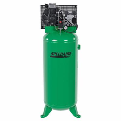SPEEDAIRE Electric Air Compressor: 3.7 hp, 1 Stage, Vertical, 60 gal, 8.1 cfm, 175 psi - Splash Lubricated Stationary Electric Air Compressors