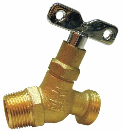 APPROVED VENDOR Hose Bibb: Key, Brass, Brass, Zinc, 3/4 in Inlet Connection Size - Hose Bibbs