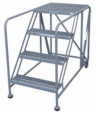 COTTERMAN Mobile Work Platform: 3.3 ft Platform Ht - Max, 36 in x 48 in, Steel, 800 lb Load Capacity (MPN 4WP3648A3B8AC1P6). Key specifications — Folding: Not Foldable; Mobility: Rolling; Components Included: Rubber Foot Pads; Use Location: Indoor; Brand: COTTERMAN; Color: Gray; Height Adjustability: Fixed Height; Includes Handrails: Handrails Not Included.
