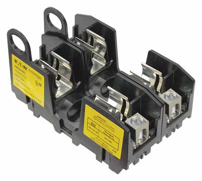 BUSSMANN Fuse Block: Open Block Design, 2 Pole, 250 V AC, Box Lug - Fuse Blocks for UL Class H & K Fuses
