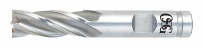 OSG Square End Mill: Cobalt, TiN Coated, 4 Flute, 1/2" Mill Dia, 1-1/4" LOC - General Purpose Cobalt Square End Mills