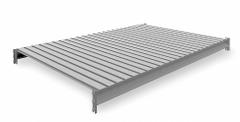 TENNSCO Shelf: 72 in x 48 in, 22 ga Beams, Steel, 2,750 lb Load Capacity (MPN 6940). Key specifications — Decking Material: Steel; Frame Finish: Powder Coated; Frame Material: Steel; Color: Industrial Gray; Includes: (2) Beams; Brand: TENNSCO.