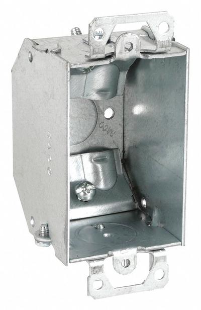 RACO Electrical Box: Steel, Steel Material & Nominal Size, 1 Gangs, 2 1/4 in Box Dp - Cut-In Electrical Boxes