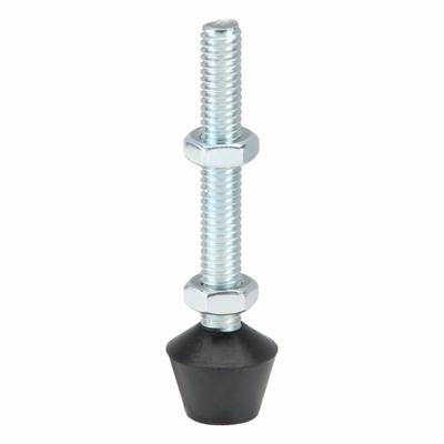 DE-STA-CO Flat Tip Spindle: Neoprene Tip, 5/16"-18, 3 in Lg, 3 in Thread Lg - Neoprene Spindle Assemblies