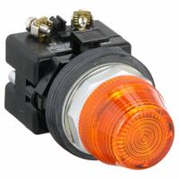 EATON Pilot Light: 30 mm Panel Mounting Size, Amber, LED, 120 V AC/DC Max Volt Rating (Supply) (MPN HT8HFAF7). Key specifications — Series: HT800; Brand: EATON; Includes Push-To-Test: No Push-To-Test Included.
