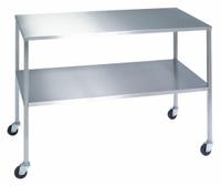 LAKESIDE Instrument Table W Shelf,SS,36 X 24: Fixed Ht, Stainless Steel, 36 in x 24 in (MPN 8357). Key specifications — Unit Type: Not Expandable or Modular; For Environment: Food Service; Assembly: Fully Assembled; Wheel Material: Rubber; Frame Material Finish: Unfinished; Mobility: Casters; Height Adjustability: Fixed Height; Frame Construction: Welded Only.