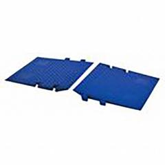 ADA Ramp Module: 1 Channels, 1 1/4 in Max Cable Dia, 21 3/4 in Wd, 2 1/4 in Ht, 38 1/2 in Lg, Blue (MPN CPRP-1X125-BLU). Key specifications — Connection Style: T-Shaped; Material: Polyurethane; Color: Blue.