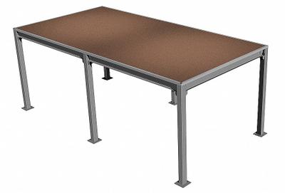 PORTA-KING High Density Board Mezzanine: 20 ft x 24 ft x 9 ft, Unassembled - Heavy-Traffic Deck