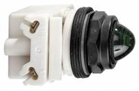 SCHNEIDER ELECTRIC Pilot Light: 30 mm Panel Mounting Size, Green, Incandescent, 9001SK Series (MPN 9001SKP38G9). Key specifications — Series: 9001SK; Brand: SCHNEIDER; Includes Push-To-Test: No Push-To-Test Included.
