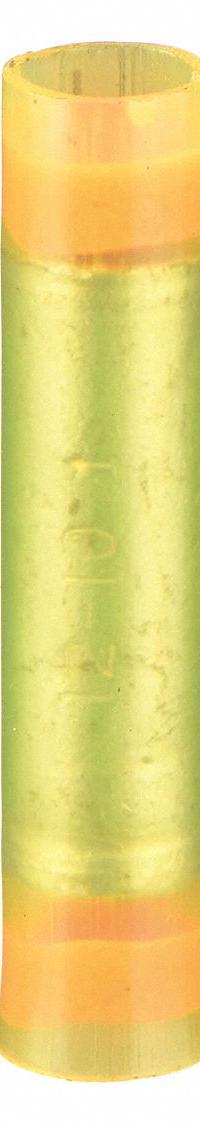 VELVAC Butt Splice Connector: Yellow, Nylon, For Wire Size 12 AWG – 10 AWG, 600 V, Pack Qty 5 (MPN 33430). Key specifications — Brand: VELVAC.
