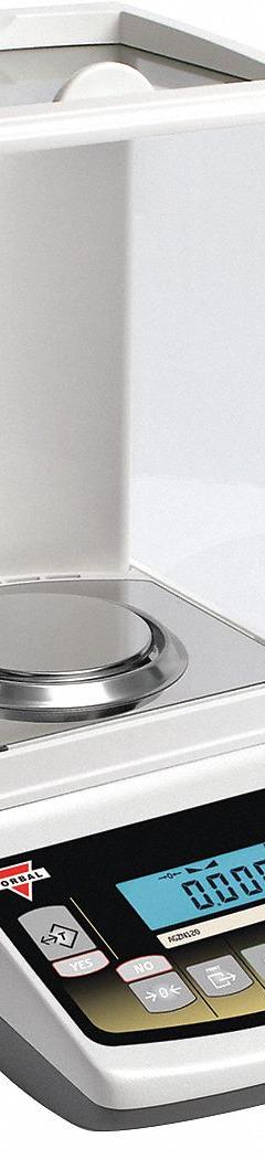 TORBAL Compact Bench Scale: 120 g Capacity, 0.0001 g Readability, ct/g/gr/kg/lb/oz/ozt/pwt (MPN AGZN120). Key specifications — Brand: TORBAL; Display Type: LCD.