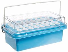 Cooler: 9 5/8 in Overall Lg, 4 1/8 in Overall Wd, 4 in Overall Ht, 2 mL Capacity, Polycarbonate (MPN 120074). Key specifications — Material: Polycarbonate; Product Type: Mini-Cooler; Brand: HEATHROW SCIENTIFIC.