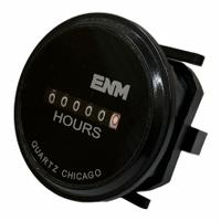 ENM Hour Meter: Hour Meters, Front Panel Mounting, Analog, 440 V AC – 480 V AC, CE/CUL/RoHS/UL (MPN T50A59). Key specifications — Mounting Style: Panel; Standards: RoHS; Bezel Face Shape: Round; Hour Unit Increment: Tenth; NEMA Enclosure Rating: 12; Brand: ENM; Manufacturer Part Number: T50A59; Meter Type_Broad: Analog.