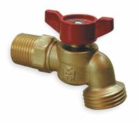 APPROVED VENDOR Hose Bibb: Quarter-Turn, Brass, Brass, Aluminum, 1/2 in Inlet Connection Size, NPT (MPN 103-053HN). Key specifications — Brand: APPROVED VENDOR; Design: No Kink; Body Material: Brass; Handle Material: Aluminum; Color/Finish: Brass; Handle Type: Quarter-Turn; Inlet Connection Type: NPT; Product Type: Hose Bibb.