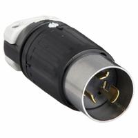 HUBBELL Locking Plug: Non-NEMA, Black/White, 250V DC/600V AC, 50 A, 2 Pole, 3 Blade (MPN HBL3763C). Key specifications — Brand: HUBBELL.
