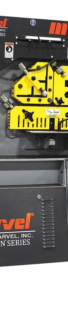 MARVEL Ironworker: 230V AC /Three-Phase, 5 Stations, 71 Tonf Hydraulic Force, 21 A Current, MSIW71D. Key specifications — attr69797: Punch; attr66073: MSIW71D; attr66076: MARVEL.