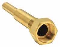 APPROVED VENDOR Threaded Thermowell: Brass, For 3 1/2 in Stem Lg, 3 1/2 in Insertion Lg (MPN 24C455). Key specifications — attr1275131: 150°F at 300 psi; attr1275136: APPROVED VENDOR; attr1275129: 5,000 psi at 60°F.