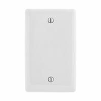 HUBBELL Wall Plate: Blank, 1 Gang, White, Jumbo Size (MPN NPJJ13W). Key specifications — Brand: HUBBELL; Material: Nylon.
