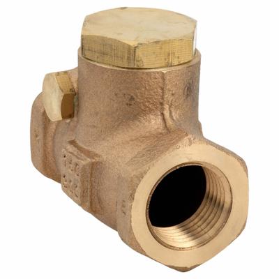 MILWAUKEE VALVE Swing Check Valve: Swing, Inline Valve Body, 1/2 in Pipe Size, FNPT x FNPT - Bronze Inline Swing Check Valves