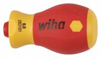 WIHA Bit Holder: Bit Holder, Hand, 1/4 in Compatible Bit Size, Hex Compatible Bit Shank, Nonmagnetic (MPN 28401). Key specifications — attr1132695: Hex; attr1132691: Not Impact Rated; attr1132694: Nonmagnetic; attr1132704: WIHA.