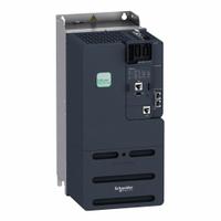 SCHNEIDER Variable Frequency Drive: In Phase Three, Out Phase Three, 15 hp, IP21, No Bypass, Machine (MPN ATV340D11N4S). Key specifications — Style: Compact; Color: Black/Green; Output Phase: Three.