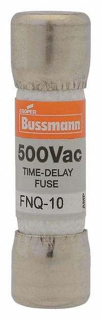 BUSSMANN Fuse: FNQ Series, Midget, Time-Delay, 600 mA, 500 V AC, 13/32 in x 1 1/2 in, Non-Indicating (MPN FNQ-6/10). Key specifications — Series: FNQ; Brand: BUSSMANN.