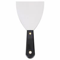 WESTWARD Scraper: Bld. Mat. Carbon Steel, Hdl. Mat. Polypropylene, Flex, Tapered Bld. Shape (MPN 13A703). Key specifications — attr1004902: WESTWARD; attr1012057: Full; attr1014703: Plastic; attr1017570: Standard End; attr1029655: Straight; attr1034073: Straight.