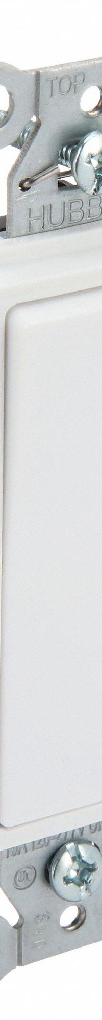 HUBBELL Wall Switch: Rocker Switch, Single Pole, Maintained, White, 120/277V AC, 15 A (MPN SNAP2101ILW). Key specifications — Illuminated: Yes; Voltage Rating: 120/277V AC.