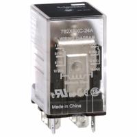 SCHNEIDER General Purpose Relay: Socket Mounted, 15 A Current Rating, 24V AC, DPDT, 8 Pins/Terminals (MPN 782XBXC-24A). Key specifications — Brand: SCHNEIDER; Base Type: Square; Mounting Style: Socket; Electrical Connection: Faston Terminal; Manufacturer Part Number: 782XBXC-24A; Operating Current: 15 A at 28V; Series: 782 Series.