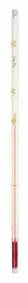 THERMCO Liquid In Glass Thermometer, Safety Coated: 25°C to 56°C, Partial Immersion, +/-1.5°C (MPN ACC2457SSC). Key specifications — attr1275412: +/-1.5°C; attr1275416: THERMCO; attr1280797: Celsius.