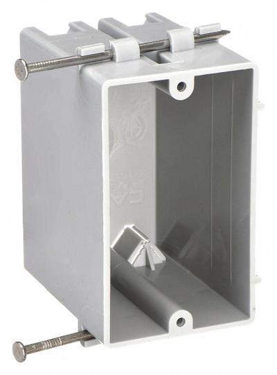 RACO Electrical Box: PVC, Nonmetallic Material & Nominal Size, Rectangular, 1 Gangs - Handy Electrical Boxes