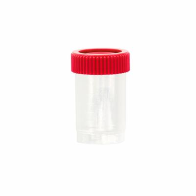 APPROVED VENDOR 20 mL Vials with Caps: Sample, PPCO, 20 mL, Red, 28 mm Body Dia - Plastic Lab Vials