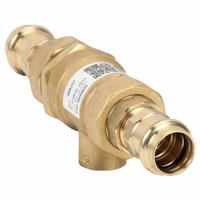 WATTS Dual Check Valve: 9D, 3/4 in Pipe Size, Press x Press, 18.7 gpm Flow Rate, 4.5 in Overall Lg (MPN 3/4 9DM2-PRESS). Key specifications — Brand: WATTS; Connection Type: Press x Press.