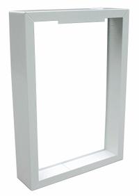 QMARK Surface Mounting Frame: Surface, For HT1502SS/Mfr. No. HT2024SS, 20.25 in x 14.625 in, White (MPN SMHTSSNW). Key specifications — Color: White; Mounting Type: Surface; Product Type: Surface Mounting Frame; For Use With: HT1502SS; Includes: Installation Instructions; Brand: QMARK; Fits kW: 0.2 to 1.5 kW; Outside Dimensions - H x W: 20.25 in x 14.625 in.