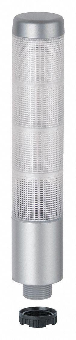 WERMA Tower Light Assembly: 4 Tier, Green/Red/White/Yellow, Sounder Tier Included - Four-Tier Tower Light Assemblies
