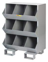 LITTLE GIANT Stationary Storage Bins: 32 in x 20 in x 42 in, Pallet, 9 Compartments, Gray (MPN MS3-1532-FP). Key specifications — Color: Gray; Brand: LITTLE GIANT.